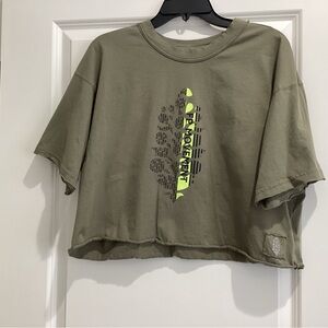 FP Movement by Free People Olive Crop Top - NWOT - Size S